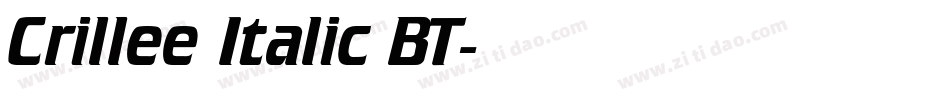 Crillee Italic BT字体转换